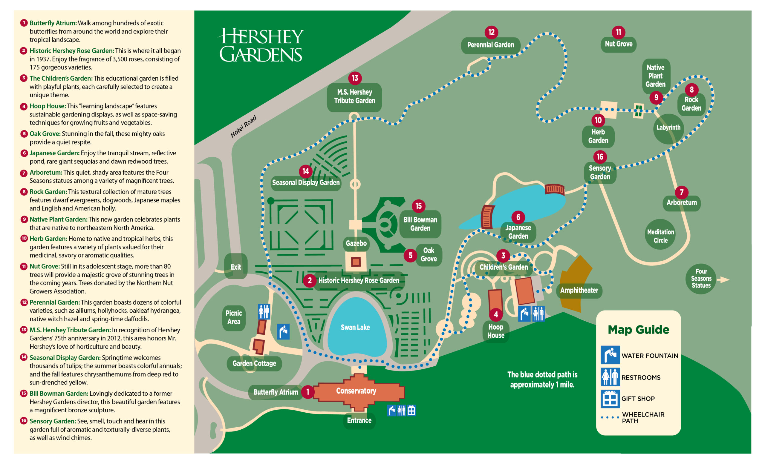 Map of Hershey Gardens - Hershey Gardens